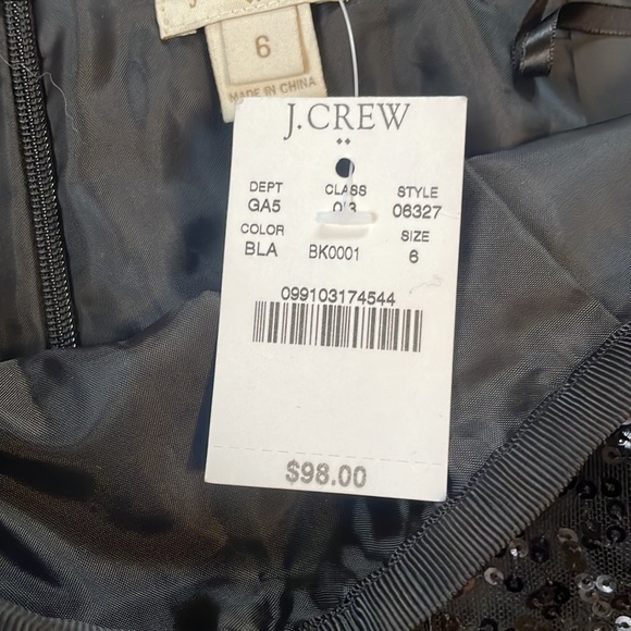 NWT J. Crew Black Sequin Miniskirt For Holiday Christmas New Years Eve Size 6 - Picture 3 of 10